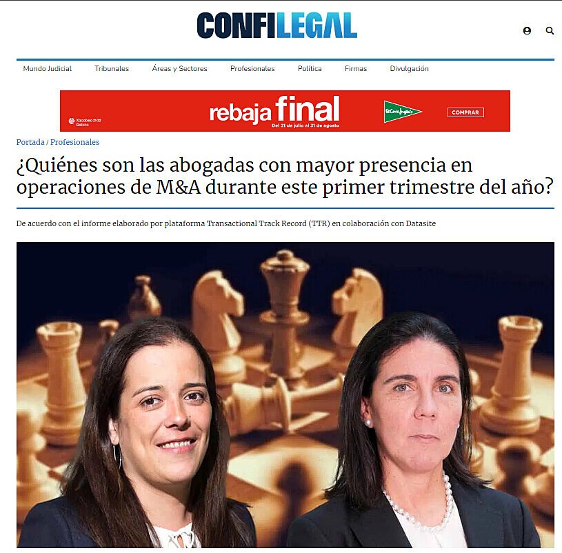 Quines son las abogadas con mayor presencia en operaciones de M&A durante este primer trimestre del ao?